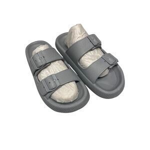 Vintage Beach Slides by J Slides Women's 9M Grey Eva So Cool Sandals Slides New